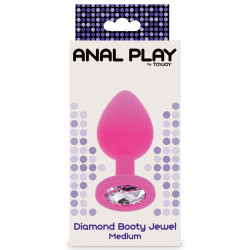ANAL PLAY TOYJOY Plug Bijou Diamond Booty M 7 x 3.5cm Rose